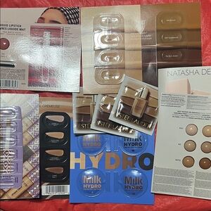 NWT 12 Kylie tarte Estée Lauder nas milk & Natasha denona color match cards